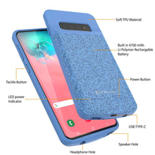 Cargar imagen en el visor de la galería, PunkJuice S10 Battery Case Blue - Fast Charging Power Juice Bank with 4700mAh (Color in image: Red)