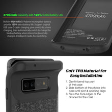 Cargar imagen en el visor de la galería, PunkJuice S10 Battery Case Black - Fast Charging Power Juice Bank with 4700mAh (Color in image: Blue)