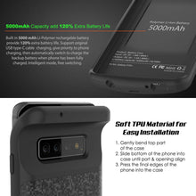 Cargar imagen en el visor de la galería, PunkJuice S10+ Plus Battery Case Black - Fast Charging Power Juice Bank with 5000mAh (Color in image: Blue)