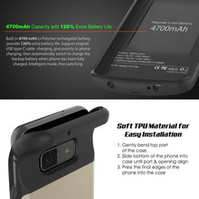 Cargar imagen en el visor de la galería, PunkJuice S10e Battery Case Gold - Fast Charging Power Juice Bank with 4700mAh (Color in image: Blue)