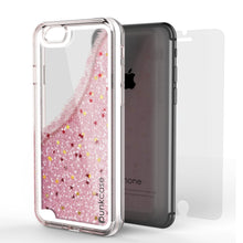 Cargar imagen en el visor de la galería, iPhone 8 Case, PunkCase LIQUID Rose Series, Protective Dual Layer Floating Glitter Cover (Color in image: silver)