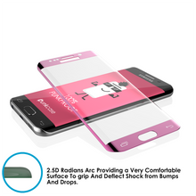 Load image into Gallery viewer, Galaxy S6 Edge Pink Tempered Glass Screen Protector, PUNKSHIELD \0.33mm Thick 9H Glass (Color in image: Black)
