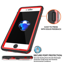 Cargar imagen en el visor de la galería, Apple iPhone 8 Waterproof Case, PUNKcase CRYSTAL Red W/ Attached Screen Protector | Warranty (Color in image: Teal)