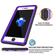 Cargar imagen en el visor de la galería, iPhone 8+ Plus Waterproof Case, PUNKcase CRYSTAL Purple W/ Attached Screen Protector | Warranty (Color in image: teal)