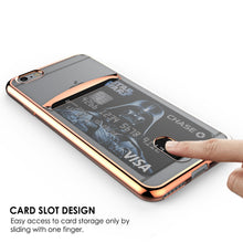 Cargar imagen en el visor de la galería, iPhone 6s/6 Case, PUNKCASE® LUCID Rose Gold Series | Card Slot | SHIELD Screen Protector | Ultra fit (Color in image: Silver)