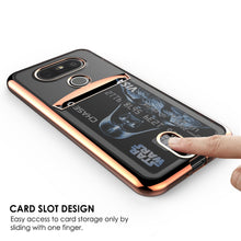 Cargar imagen en el visor de la galería, LG G5 Case, PUNKCASE® Rose Gold LUCID Series | Card Slot | PUNK SHIELD Screen Protector (Color in image: Gold)