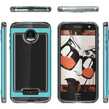 Cargar imagen en el visor de la galería, Motorola Moto Z Force Case, Ghostek Cloak 2.0 Teal Series w/ Screen Protector | Aluminum Frame