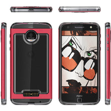Cargar imagen en el visor de la galería, Motorola Moto Z Force Case, Ghostek Cloak 2.0 Red Series w/ Screen Protector | Aluminum Frame