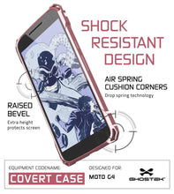 Cargar imagen en el visor de la galería, Moto G4 Case, Ghostek Covert Rose Pink Series | Clear TPU | Explosion-Proof Screen Protector (Color in image: Peach)