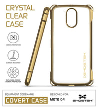 Cargar imagen en el visor de la galería, Moto G4 Case, Ghostek Covert Gold Series | Clear TPU | Explosion-Proof Screen Protector | Ultra Fit (Color in image: Dark Gray)