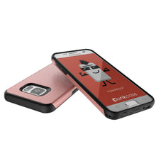 Load image into Gallery viewer, Galaxy s7 Case PunkCase Galactic Rose Gold Series Slim Armor Soft Cover Case w/ Tempered Glass (Color in image: silver)