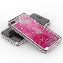 Cargar imagen en el visor de la galería, iPhone 7 Plus Case, PunkCase LIQUID Pink Series, Protective Dual Layer Floating Glitter Cover (Color in image: green)