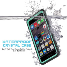 Cargar imagen en el visor de la galería, iPhone 6+/6S+ Plus Waterproof Case, PUNKcase CRYSTAL Teal W/ Attached Screen Protector | Warranty (Color in image: black)