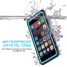 Cargar imagen en el visor de la galería, iPhone 6+/6S+ Plus Waterproof Case, PUNKcase CRYSTAL Light Blue W/ Attached Screen Protector (Color in image: black)