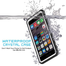 Cargar imagen en el visor de la galería, iPhone 6+/6S+ Plus Waterproof Case, PUNKcase CRYSTAL White W/ Attached Screen Protector | Warranty (Color in image: black)