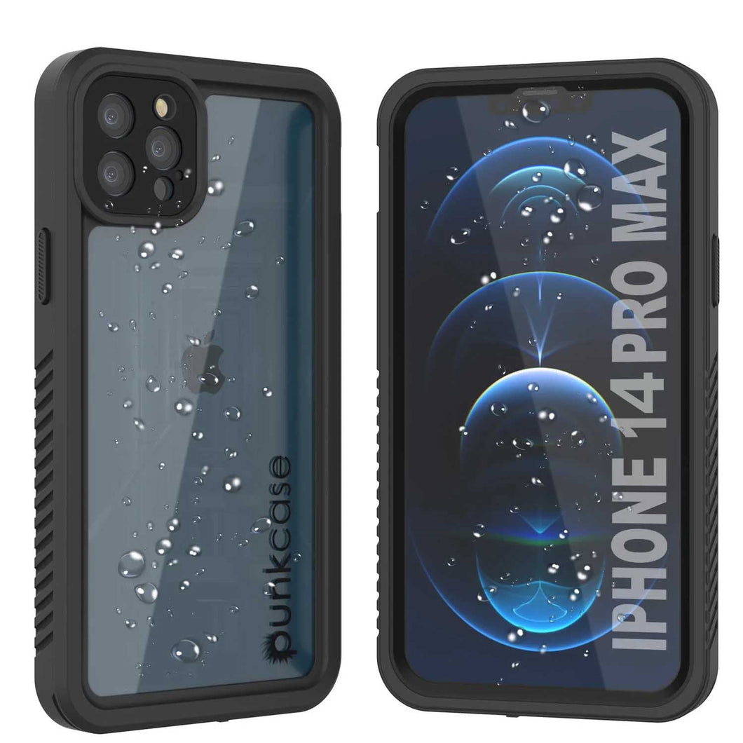 Funda impermeable para iPhone 14 Pro Max, Punkcase [Extreme Mag Series], cubierta protectora blindada con protector de pantalla incorporado [Negro].
