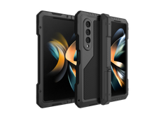 Load image into Gallery viewer, Funda de Metal Galaxy Z Fold4, Cubierta Resistente de Grado Militar, Armadura de Cuerpo Completo Dura [Roja]
