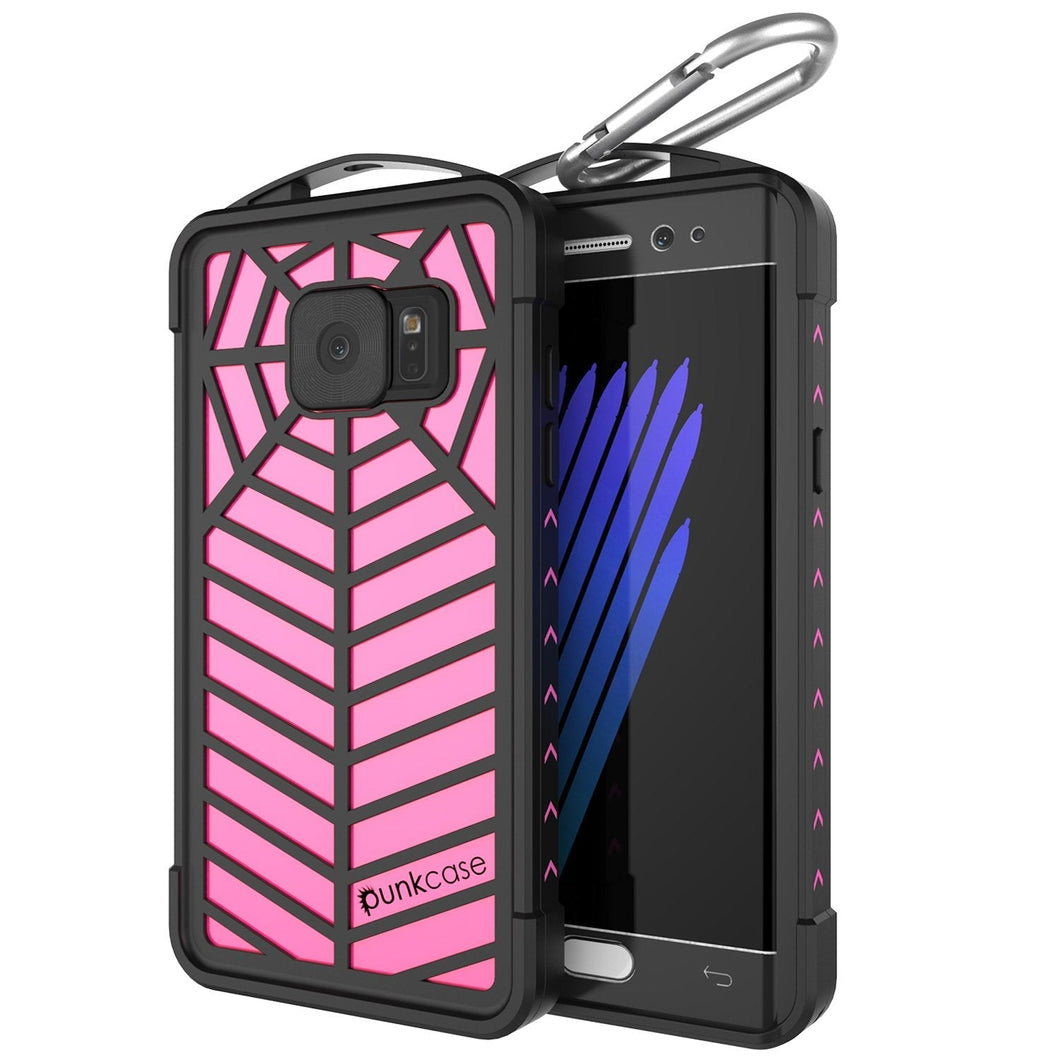 Funda resistente al agua para Galaxy Note FE, serie WEBSTER de Punkcase, color rosa | Cubierta de armadura resistente.