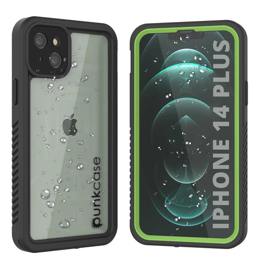 iPhone 14 Plus Waterproof Case, Punkcase [Extreme Series] Armor Cover W/ Built In Screen Protector [Light Green] (Color in image: Light Green)