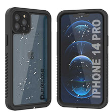 Cargar imagen en el visor de la galería, iPhone 14 Pro Waterproof Case, Punkcase [Extreme Series] Armor Cover W/ Built In Screen Protector [Black] (Color in image: Black)

