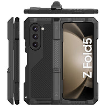 Cargar imagen en el visor de la galería, Funda metálica Galaxy Z Fold5, resistente de grado militar, cubierta de armadura de cuerpo completo dura [verde oscuro]
