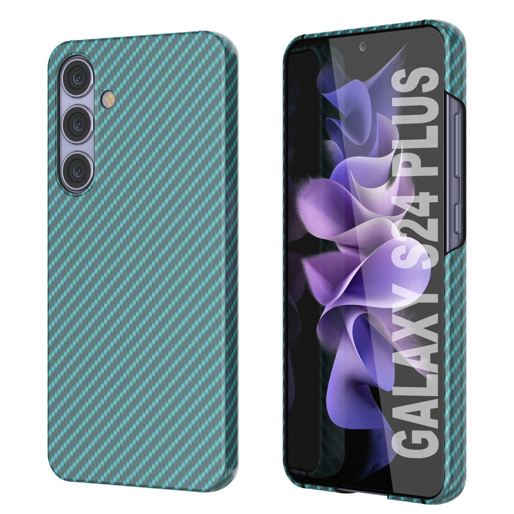 Case de Galaxy S24 Plus, Punkcase Carbon -Wield, Tray -Duty y Ultra Fin Cover [a prueba de choques] [no deslizamiento] [verde azulado]