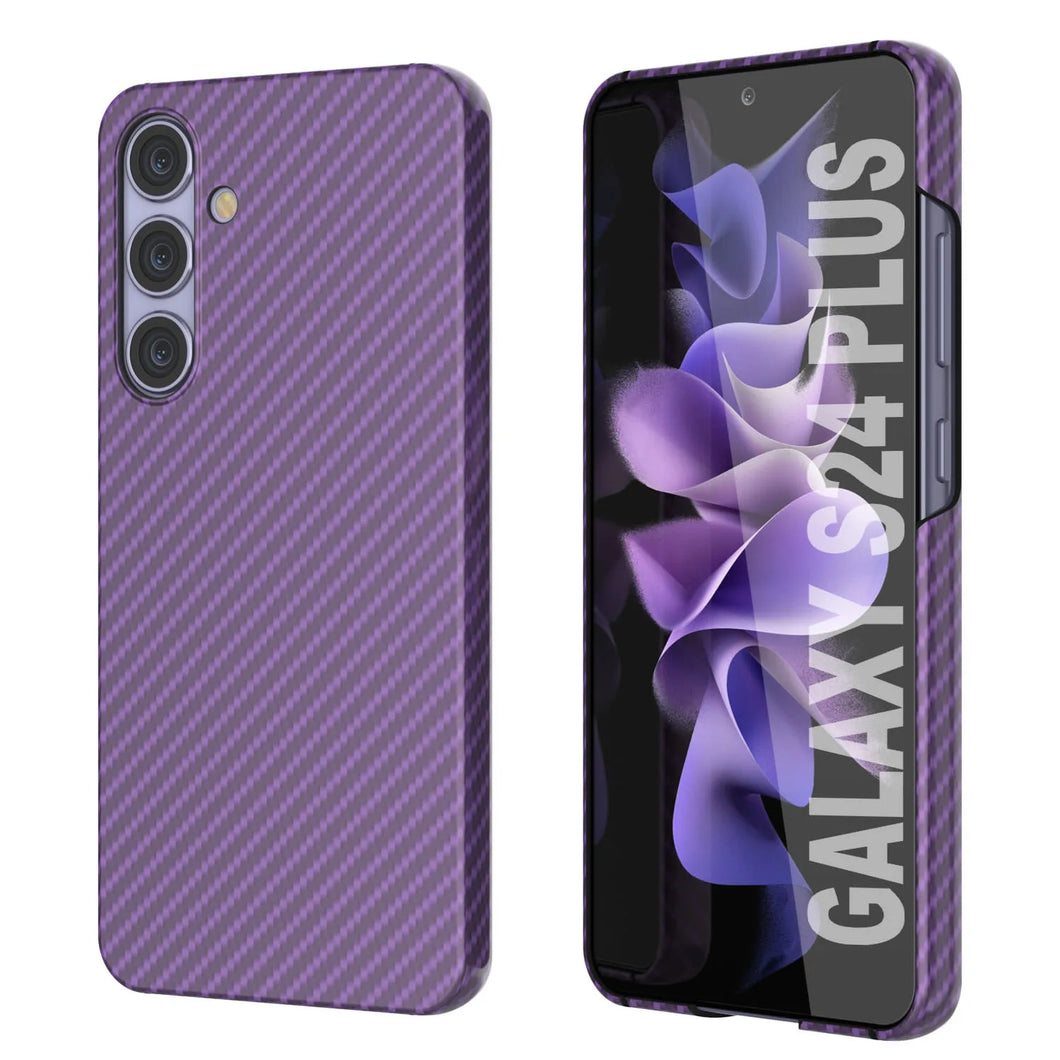 Case de Galaxy S24 Plus, Punkcase Carbon -Wield, Servicio pesado y cubierta ultra delgada [a prueba de choques] [no slip] [púrpura]
