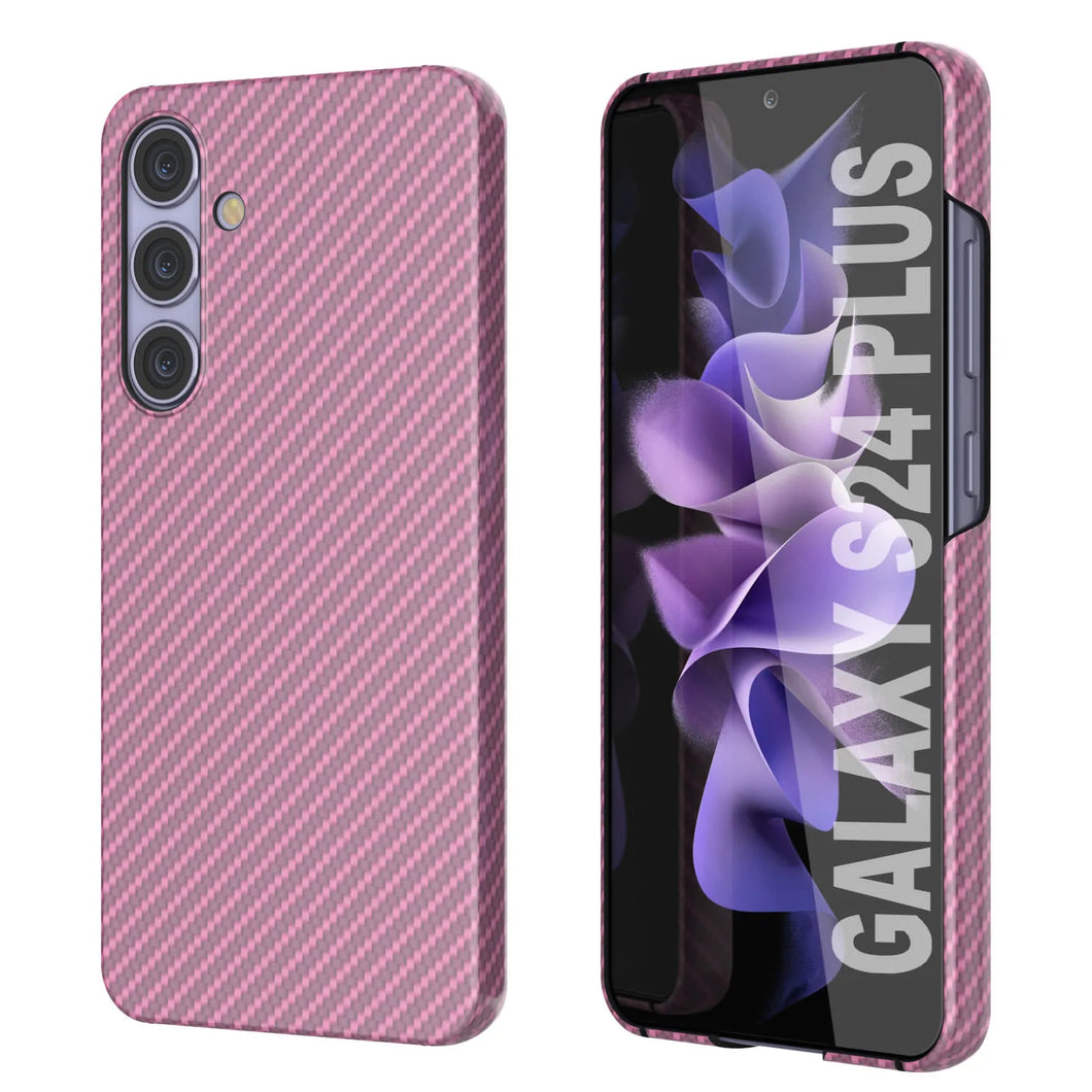 Case de Galaxy S24 Plus, Punkcase Carbon -Shield, Heavy Duty y Ultra Fin Cover [Propapop -intensidad] [Non Slip] [Pink]