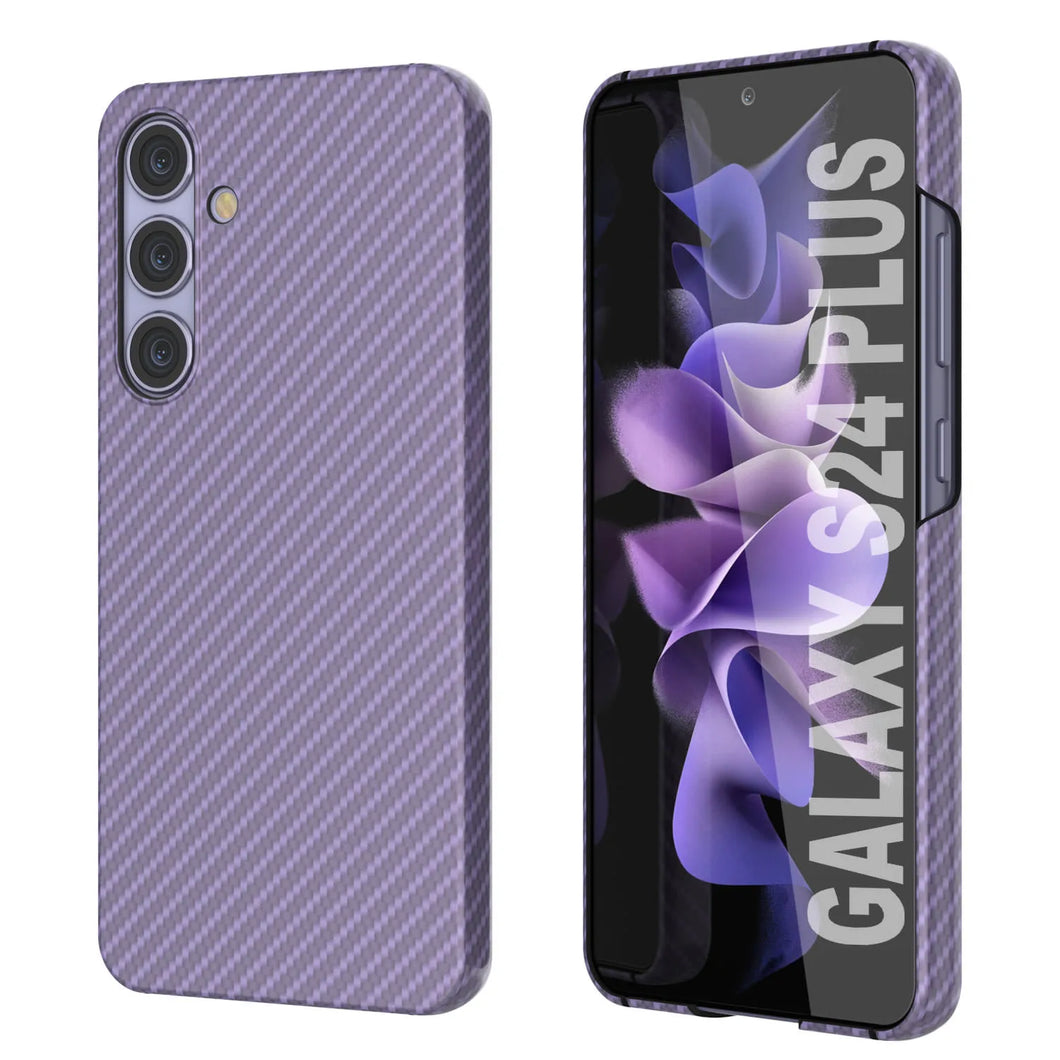 Case de Galaxy S24 Plus, Punkcase Carbon -Shield, Servicio pesado y cubierta ultra delgada [a prueba de choques] [no deslizamiento] [lila]