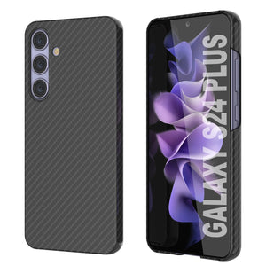 Case de Galaxy S24 Plus, Punkcase Carbon -Wield, Sesh Duty y Ultra Fin Cover [Propapop -intensidad] [Non Slip] [Negro]