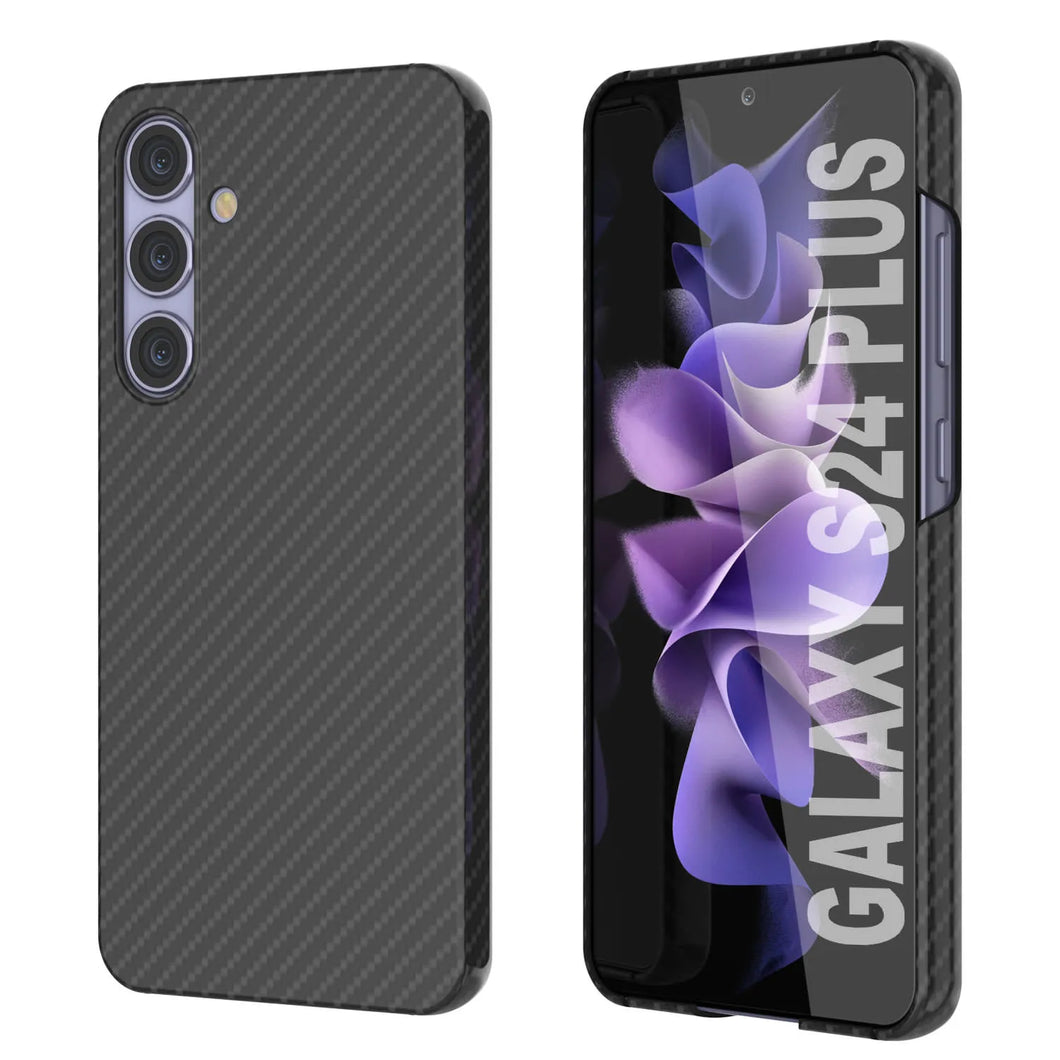 Case de Galaxy S24 Plus, Punkcase Carbon -Wield, Sesh Duty y Ultra Fin Cover [Propapop -intensidad] [Non Slip] [Negro]