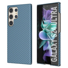 Cargar imagen en el visor de la galería, Galaxy S24 Ultra Case, Punkcase Carbon -Walkield, Servicio pesado y cubierta ultra delgada [a prueba de choques] [no slip] [azul claro]
