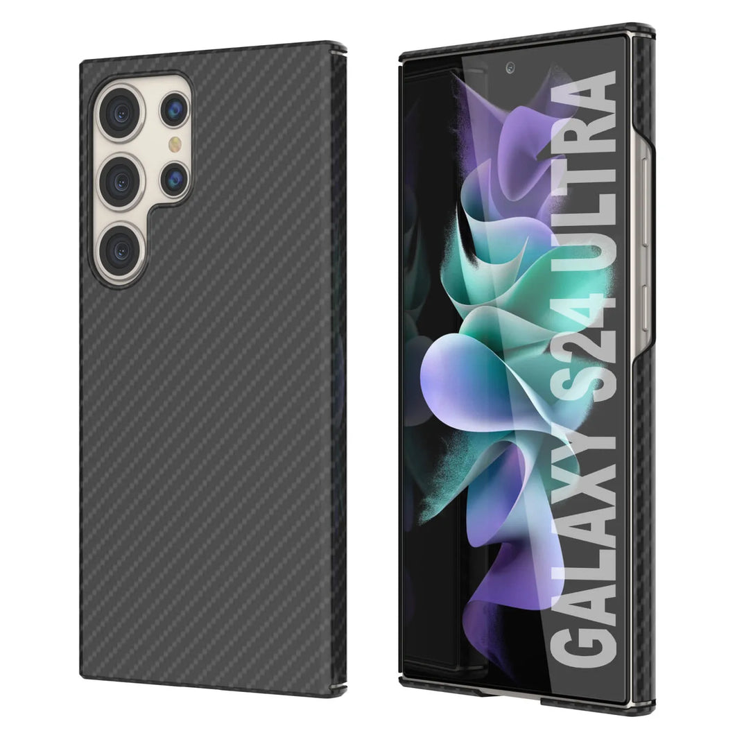 Galaxy S24 Ultra Case, Punkcase Carbon -Walkield, Heavy Duty y Ultra Fin Cover [a prueba de choques] [Non Slip] [negro]
