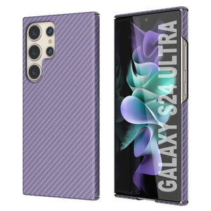 Galaxy S24 Ultra Case, Punkcase Carbon -Walfield, Servicio pesado y cubierta ultra delgada [a prueba de choques] [no deslizamiento] [lila]