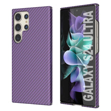 Cargar imagen en el visor de la galería, Galaxy S24 Ultra Case, Punkcase Carbon -Walfield, Sesta Duty y Ultra Fin Cover [a prueba de choques] [Non Slip] [púrpura]
