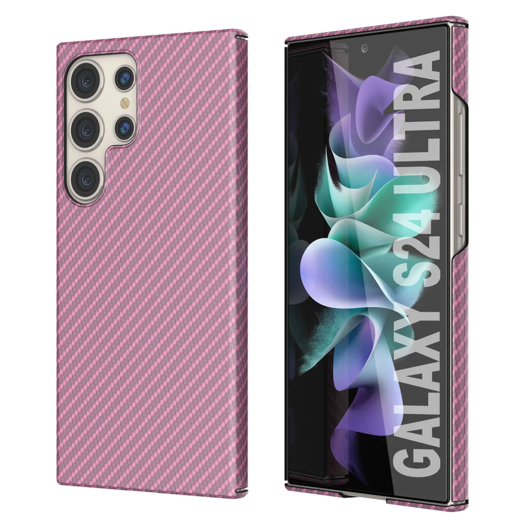 Galaxy S24 Ultra Case, Punkcase Carbon -Walfield, Servicio pesado y cubierta ultra delgada [a prueba de choques] [Non Slip] [Pink]