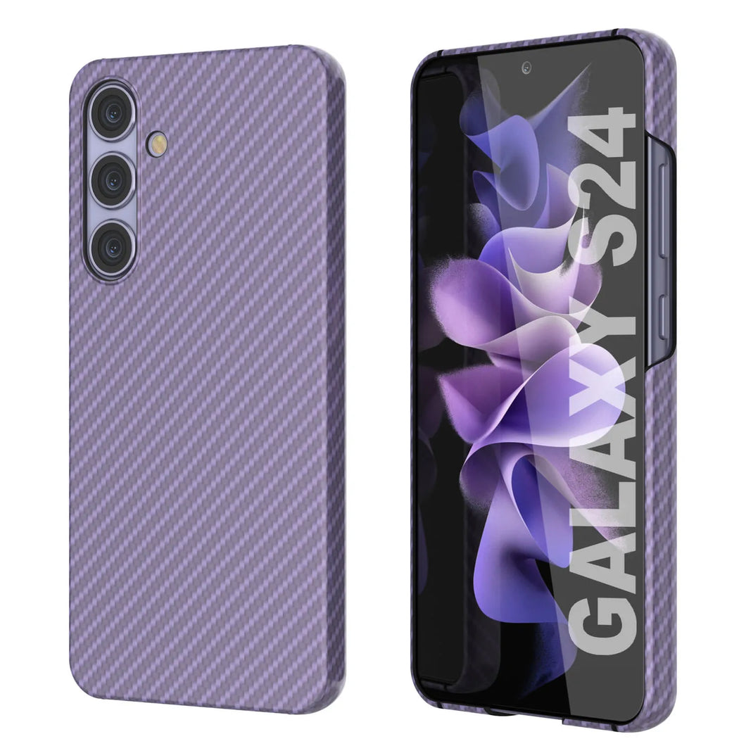 Case Galaxy S24, Punkcase Carbonalfield, Servicio pesado y cubierta ultra delgada [a prueba de choque] [no deslizamiento] [lila]