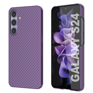 Case Galaxy S24, Punkcase Carbonalfield, Sesh Duty y Ultra Fin Cover [a prueba de choques] [no deslizamiento] [Púrpura]