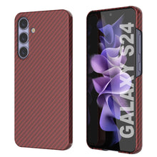 Cargar imagen en el visor de la galería, Case Galaxy S24, Punkcase Carbonalfield, Servicio pesado y cubierta ultra delgada [a prueba de choques] [no deslizamiento] [rojo]
