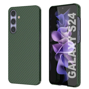 Case Galaxy S24, Punkcase Carbonalfield, Servicio pesado y cubierta ultra delgada [a prueba de choque] [no slip] [verde oscuro]
