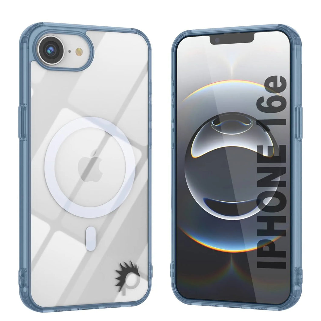 Punkcase iPhone 16E Case de carga inalámbrica magnética [Serie ClearMag] [Armada]