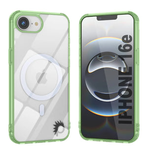 Punkcase iPhone 16E Case de carga inalámbrica magnética [Serie ClearMag] [verde]