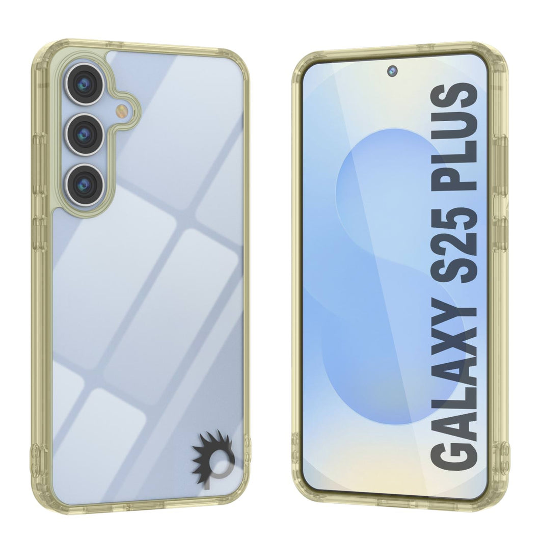 Funda para Galaxy S25 Plus [Serie de acrílico transparente] [Antideslizante] Para Galaxy S25 Plus [Amarillo]