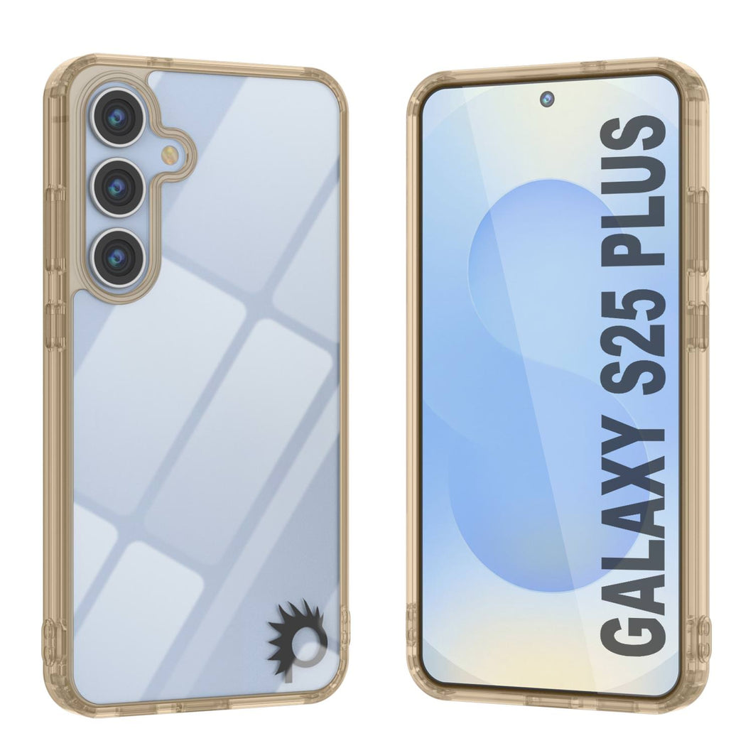 Funda para Galaxy S25 Plus [Serie de acrílico transparente] [Antideslizante] Para Galaxy S25 Plus [Naranja]