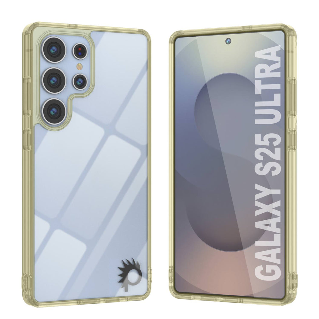 Funda para Galaxy S25 Ultra [Serie de acrílico transparente] [Antideslizante] Para Galaxy S25 Ultra [Amarillo]