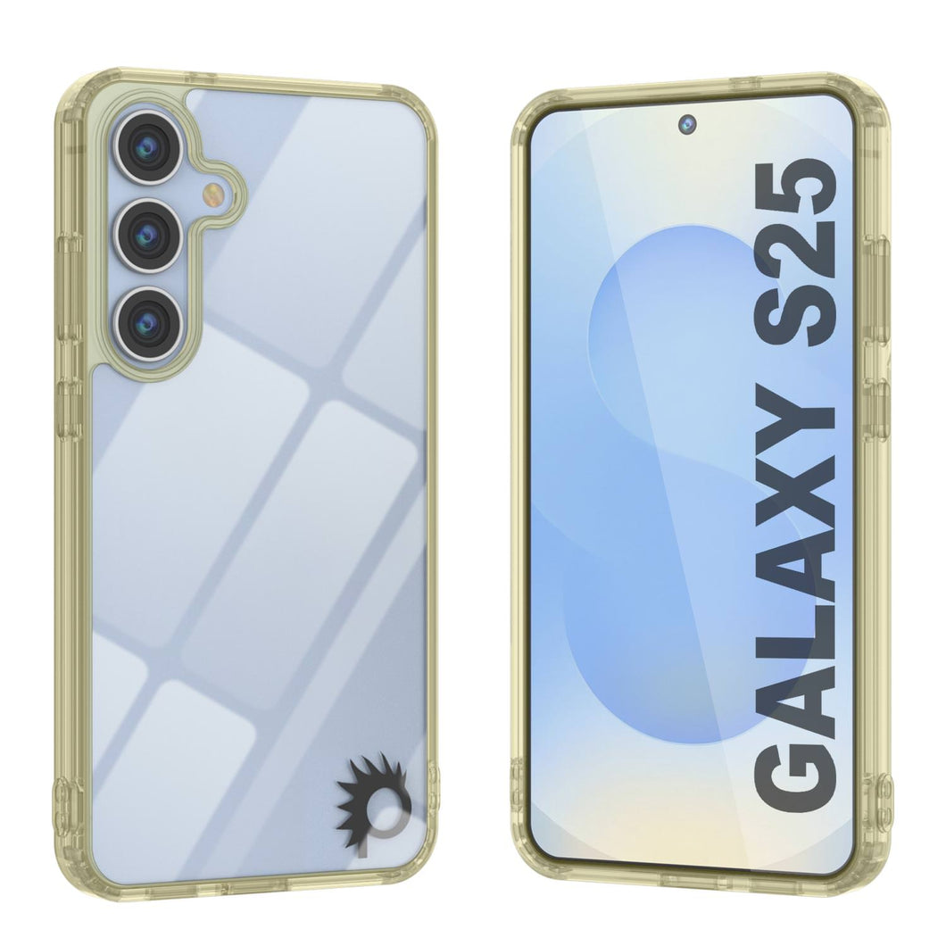 Funda para Galaxy S25 [Serie de acrílico transparente] [Antideslizante] Para Galaxy S25 [Amarillo]