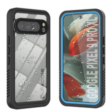 Cargar imagen en el visor de la galería, Caso impermeable de Google Pixel 9 Pro XL, cubierta de armadura punkcase [serie extrema] con protector de pantalla incorporado [azul claro]
