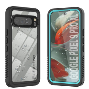 Caso impermeable de Google Pixel 9 Pro XL, cubierta de armadura punkcase [serie extrema] con protector de pantalla incorporado [verde azulado]