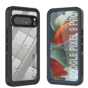 Caso impermeable de Google Pixel 9 Pro, cubierta de armadura punkcase [serie extrema] con protector de pantalla incorporado [azul marino]