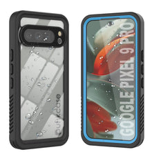 Cargar imagen en el visor de la galería, Caso impermeable de Google Pixel 9 Pro, cubierta de armadura punkcase [serie extrema] con protector de pantalla incorporado [azul claro]
